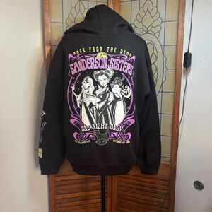 Disney Hocus Pocus Sanderson Sisters Black Glow In The Dark Jacket Size XXL